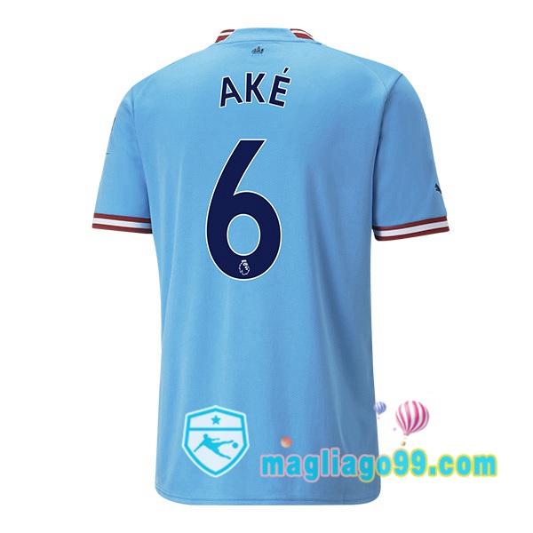Magliago - Passione Maglie Thai Affidabili Basso Costo Online Shop | Maglia Calcio Manchester City (Nathan Ake 6) Prima Blu 2022/2023