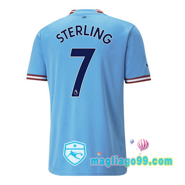 Magliago - Passione Maglie Thai Affidabili Basso Costo Online Shop | Maglia Calcio Manchester City (Raheem Sterling 7) Prima Blu 2022/2023