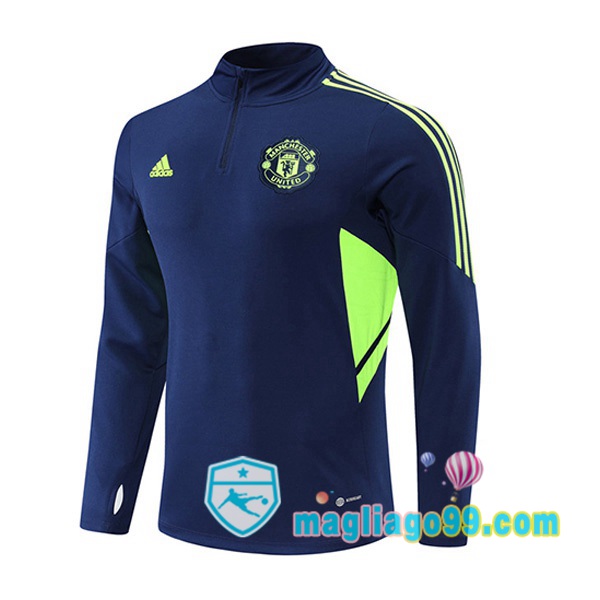 Magliago - Passione Maglie Thai Affidabili Basso Costo Online Shop | Felpa Calcio Manchester United Blu Royal 2022/2023