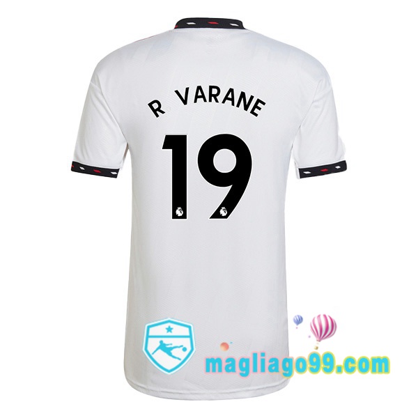Magliago - Passione Maglie Thai Affidabili Basso Costo Online Shop | Maglia Manchester United (R. VARANE 19) Seconda Bianco 2022/2023