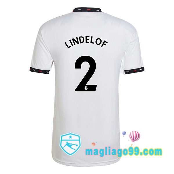 Magliago - Passione Maglie Thai Affidabili Basso Costo Online Shop | Maglia Manchester United (LINDELOF 2) Seconda Bianco 2022/2023