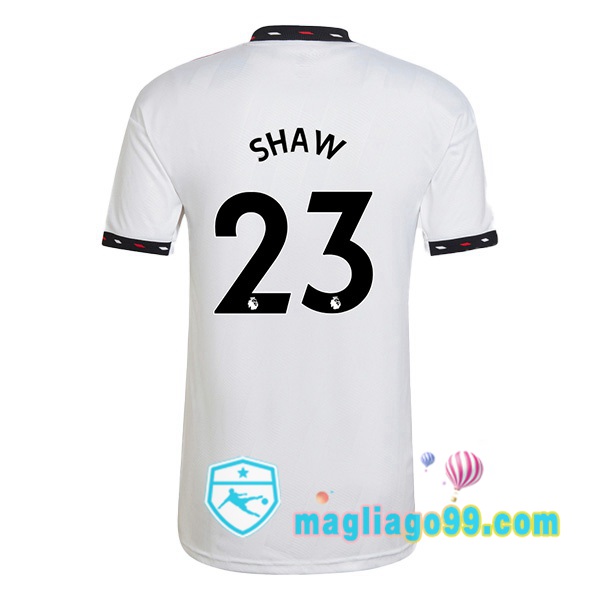 Magliago - Passione Maglie Thai Affidabili Basso Costo Online Shop | Maglia Manchester United (SHAW 23) Seconda Bianco 2022/2023