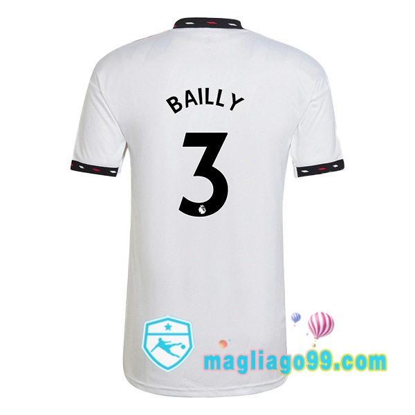 Magliago - Passione Maglie Thai Affidabili Basso Costo Online Shop | Maglia Manchester United (BAILLY 3) Seconda Bianco 2022/2023