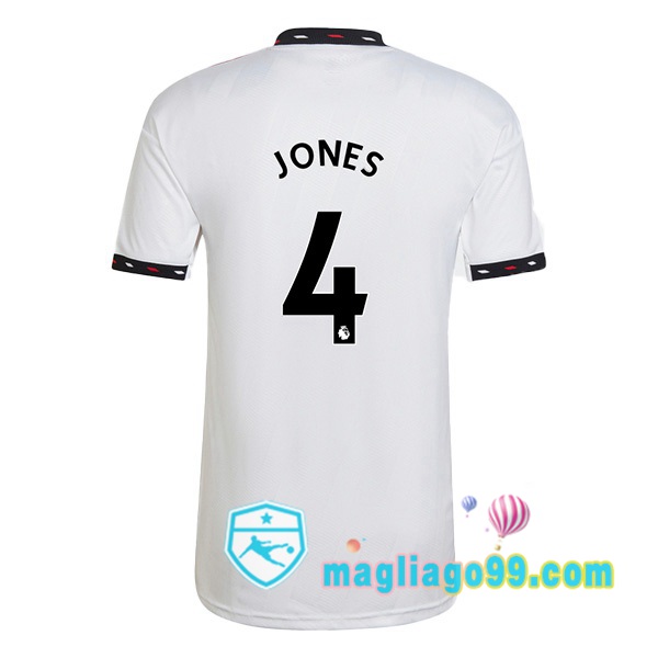 Magliago - Passione Maglie Thai Affidabili Basso Costo Online Shop | Maglia Manchester United (JONES 4) Seconda Bianco 2022/2023