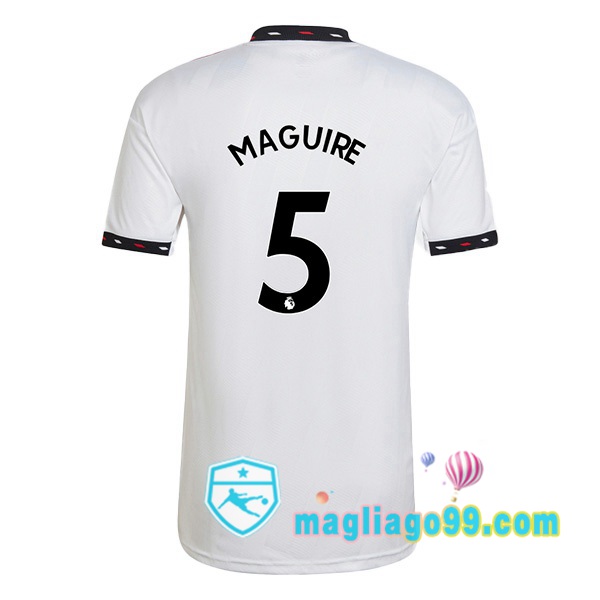 Magliago - Passione Maglie Thai Affidabili Basso Costo Online Shop | Maglia Manchester United (MAGUIRE 5) Seconda Bianco 2022/2023