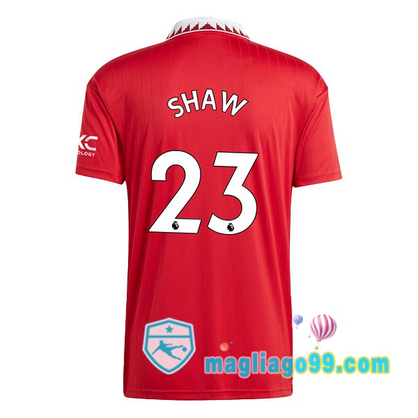 Magliago - Passione Maglie Thai Affidabili Basso Costo Online Shop | Maglia Manchester United (SHAW 23) Prima Rosso 2022/2023