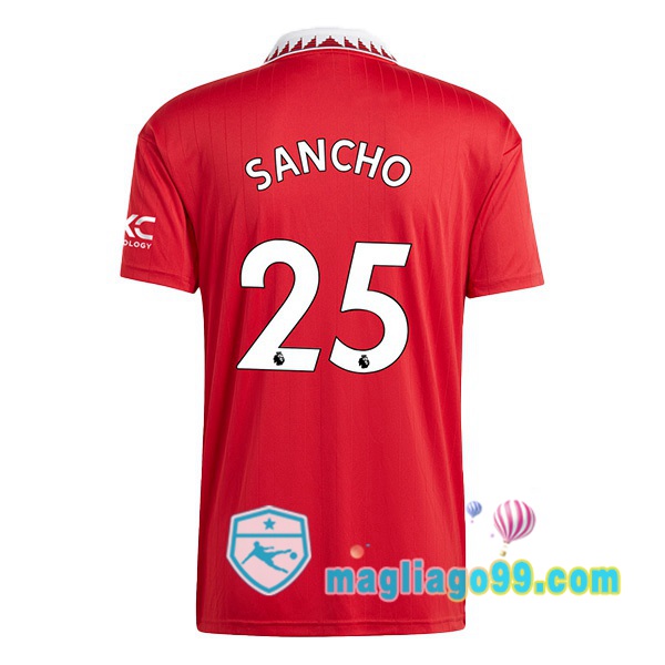 Magliago - Passione Maglie Thai Affidabili Basso Costo Online Shop | Maglia Manchester United (SANCHO 25) Prima Rosso 2022/2023