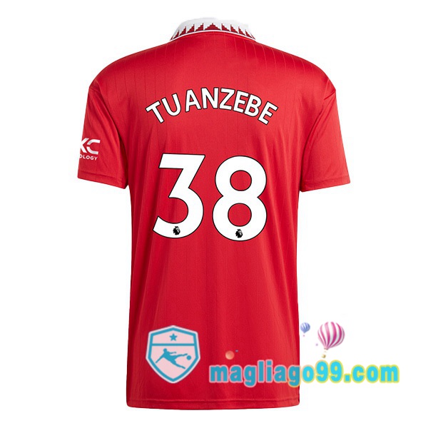 Magliago - Passione Maglie Thai Affidabili Basso Costo Online Shop | Maglia Manchester United (TUANZEBE 38) Prima Rosso 2022/2023