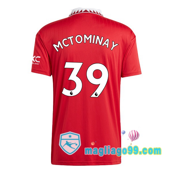 Magliago - Passione Maglie Thai Affidabili Basso Costo Online Shop | Maglia Manchester United (MCTOMINAY 39) Prima Rosso 2022/2023