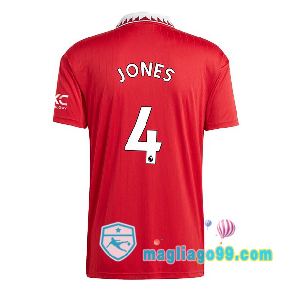 Magliago - Passione Maglie Thai Affidabili Basso Costo Online Shop | Maglia Manchester United (JONES 4) Prima Rosso 2022/2023