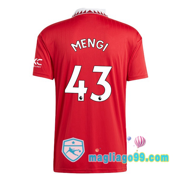 Magliago - Passione Maglie Thai Affidabili Basso Costo Online Shop | Maglia Manchester United (MENGI 43) Prima Rosso 2022/2023