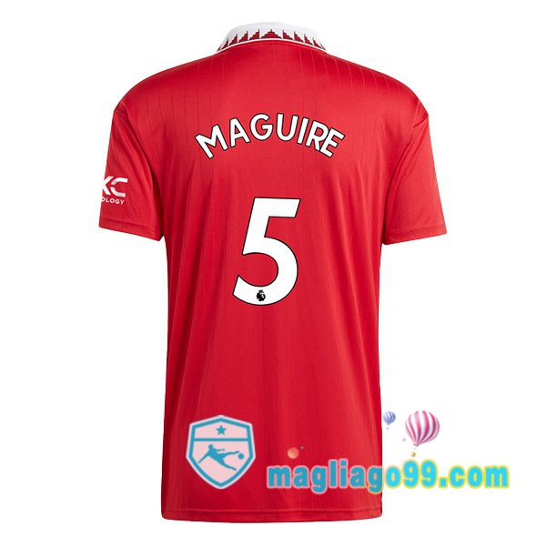 Magliago - Passione Maglie Thai Affidabili Basso Costo Online Shop | Maglia Manchester United (MAGUIRE 5) Prima Rosso 2022/2023