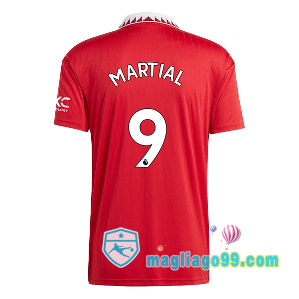 Magliago - Passione Maglie Thai Affidabili Basso Costo Online Shop | Maglia Manchester United (MARTIAL 9) Prima Rosso 2022/2023