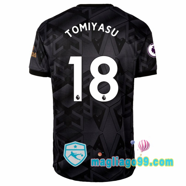 Magliago - Passione Maglie Thai Affidabili Basso Costo Online Shop | Maglia Arsenal (TOMIYASU 18) Seconda Nero 2022/2023