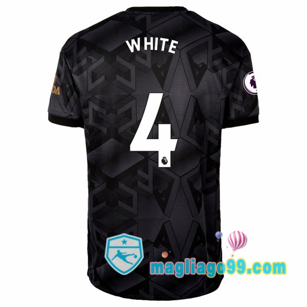 Magliago - Passione Maglie Thai Affidabili Basso Costo Online Shop | Maglia Arsenal (WHITE 4) Seconda Nero 2022/2023
