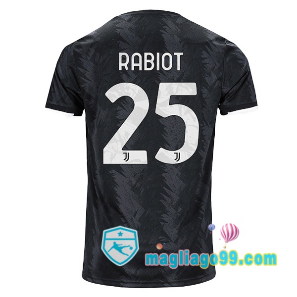 Magliago - Passione Maglie Thai Affidabili Basso Costo Online Shop | Maglia Juventus (RABIOT 25) Seconda Nero 2022/2023