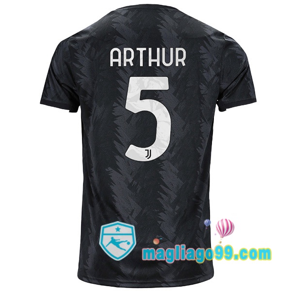 Magliago - Passione Maglie Thai Affidabili Basso Costo Online Shop | Maglia Juventus (ARTHUR 5) Seconda Nero 2022/2023