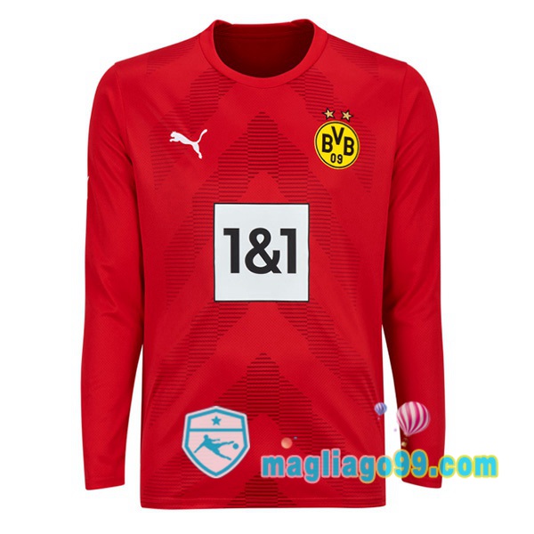 Magliago - Passione Maglie Thai Affidabili Basso Costo Online Shop | Maglia Dortmund BVB Portiere Maniche Lunghe Rosso 2022/2023