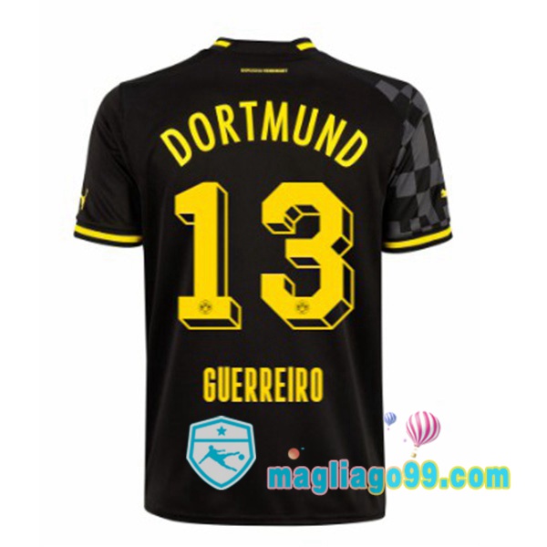 Magliago - Passione Maglie Thai Affidabili Basso Costo Online Shop | Maglia Dortmund BVB (Guerreiro 13) Seconda Nero 2022/2023