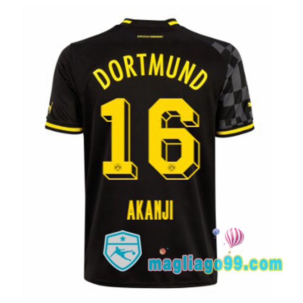 Magliago - Passione Maglie Thai Affidabili Basso Costo Online Shop | Maglia Dortmund BVB (Akanji 16) Seconda Nero 2022/2023