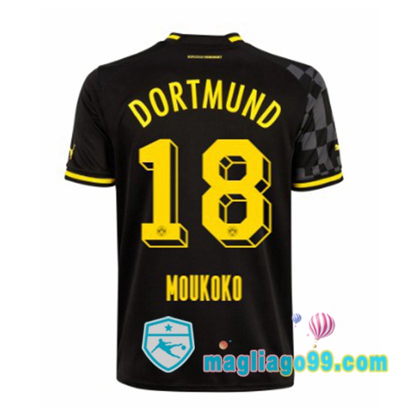 Magliago - Passione Maglie Thai Affidabili Basso Costo Online Shop | Maglia Dortmund BVB (Moukoko 18) Seconda Nero 2022/2023