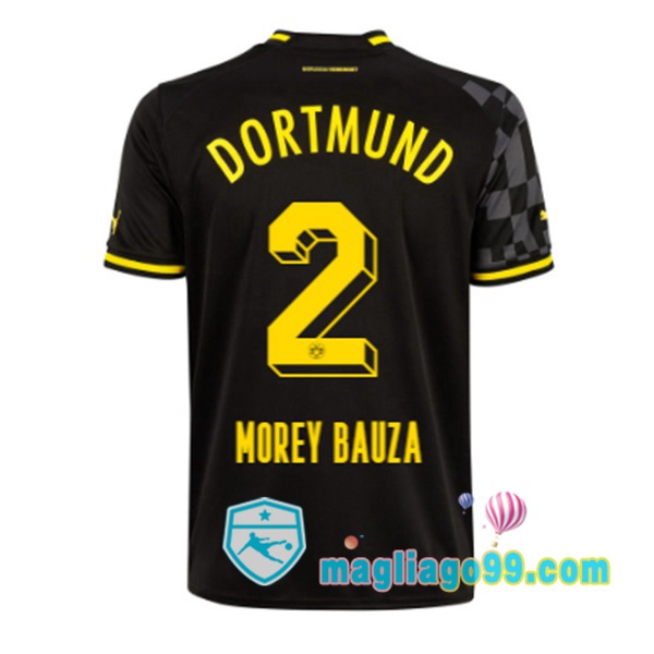 Magliago - Passione Maglie Thai Affidabili Basso Costo Online Shop | Maglia Dortmund BVB (Morey Bauza 2) Seconda Nero 2022/2023