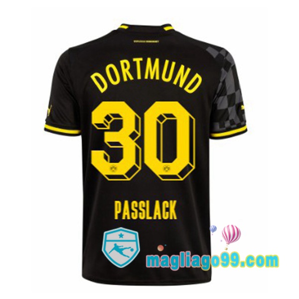 Magliago - Passione Maglie Thai Affidabili Basso Costo Online Shop | Maglia Dortmund BVB (Passlack 30) Seconda Nero 2022/2023