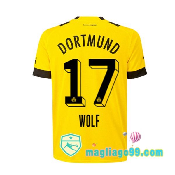 Magliago - Passione Maglie Thai Affidabili Basso Costo Online Shop | Maglia Dortmund BVB (Wolf 17) Prima Giallo Giallo 2022/2023
