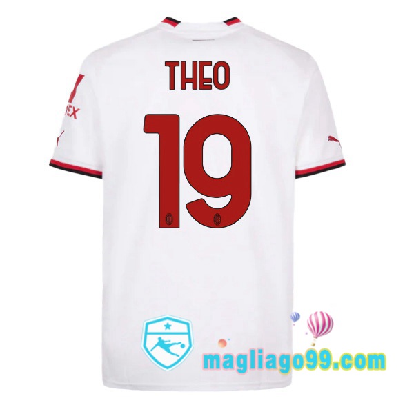 Magliago - Passione Maglie Thai Affidabili Basso Costo Online Shop | Maglia AC Milan (THEO 19) Seconda Bianco 2022/2023