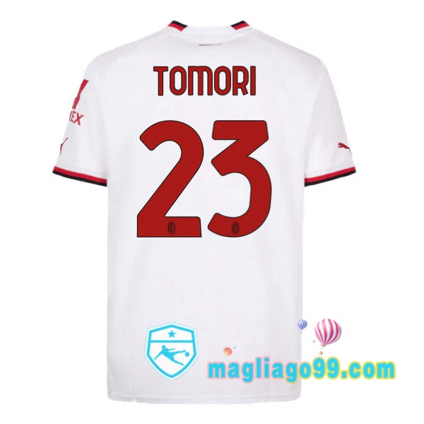 Magliago - Passione Maglie Thai Affidabili Basso Costo Online Shop | Maglia AC Milan (TOMORI 23) Seconda Bianco 2022/2023
