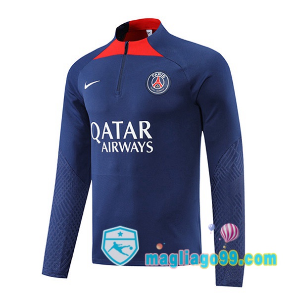 Magliago - Passione Maglie Thai Affidabili Basso Costo Online Shop | Felpa Calcio Paris PSG Blu Royal 2022/2023