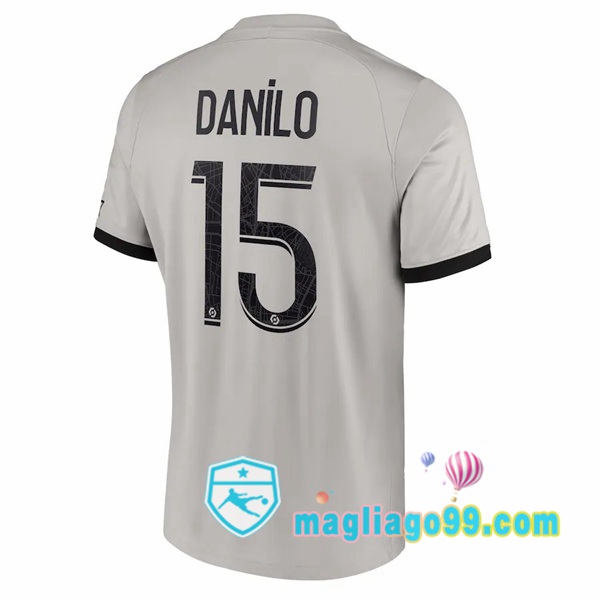 Magliago - Passione Maglie Thai Affidabili Basso Costo Online Shop | Maglia Paris PSG (Danilo 15) Seconda Grigio 2022/2023