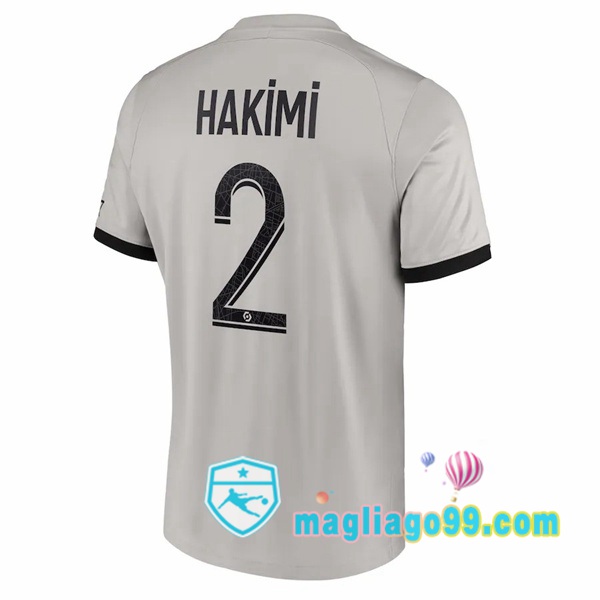 Magliago - Passione Maglie Thai Affidabili Basso Costo Online Shop | Maglia Paris PSG (Hakimi 2) Seconda Grigio 2022/2023