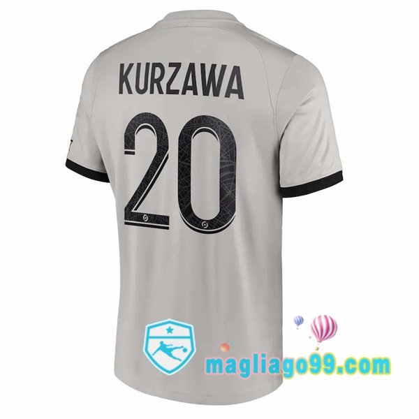 Magliago - Passione Maglie Thai Affidabili Basso Costo Online Shop | Maglia Paris PSG (Kurzawa 20) Seconda Grigio 2022/2023