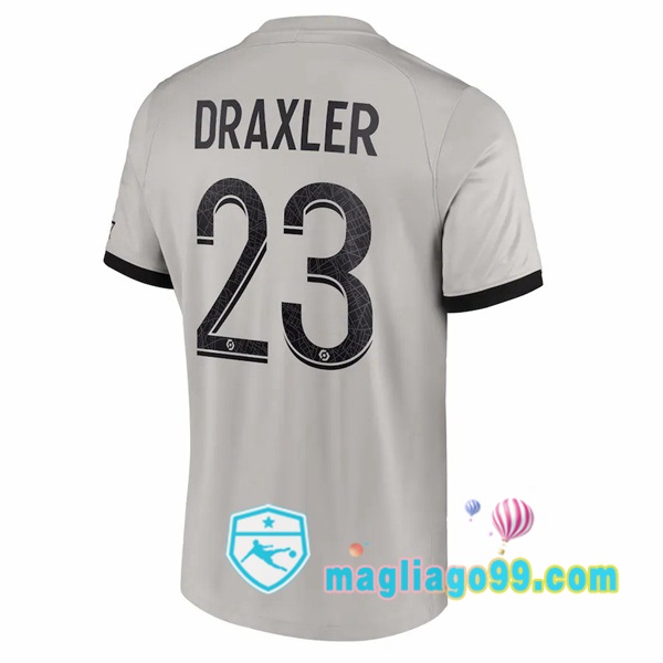 Magliago - Passione Maglie Thai Affidabili Basso Costo Online Shop | Maglia Paris PSG (Draxler 23) Seconda Grigio 2022/2023