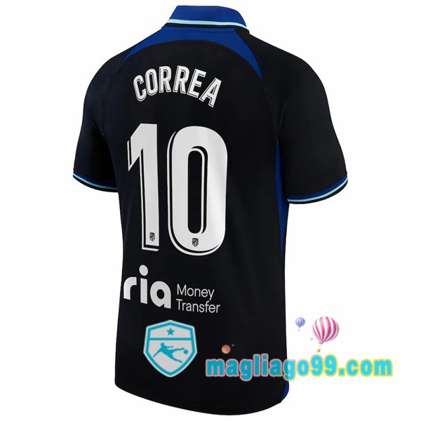 Magliago - Passione Maglie Thai Affidabili Basso Costo Online Shop | Maglia Atletico Madrid (Correa 10) Seconda Nero 2022/2023