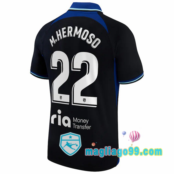 Magliago - Passione Maglie Thai Affidabili Basso Costo Online Shop | Maglia Atletico Madrid (M.Hermoso 22) Seconda Nero 2022/2023