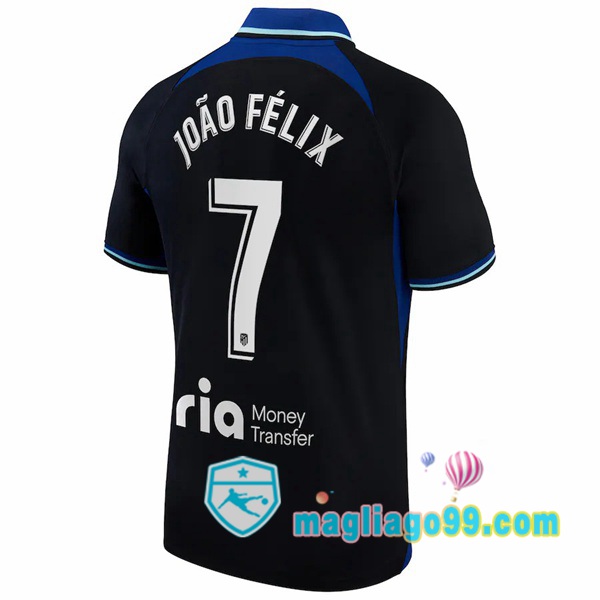 Magliago - Passione Maglie Thai Affidabili Basso Costo Online Shop | Maglia Atletico Madrid (João Félix 7) Seconda Nero 2022/2023