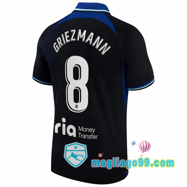 Magliago - Passione Maglie Thai Affidabili Basso Costo Online Shop | Maglia Atletico Madrid (Griezmann 8) Seconda Nero 2022/2023