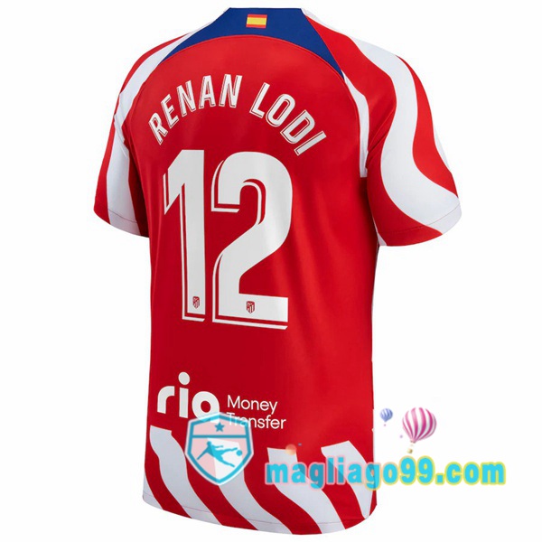 Magliago - Passione Maglie Thai Affidabili Basso Costo Online Shop | Maglia Atletico Madrid (Renan Lodi 12) Prima Rosso 2022/2023