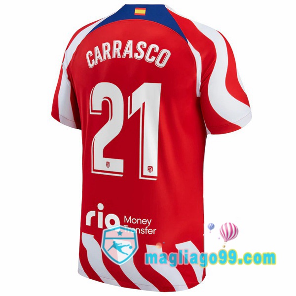 Magliago - Passione Maglie Thai Affidabili Basso Costo Online Shop | Maglia Atletico Madrid (Carrasco 21) Prima Rosso 2022/2023