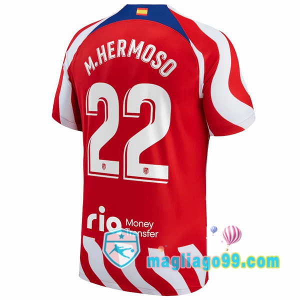 Magliago - Passione Maglie Thai Affidabili Basso Costo Online Shop | Maglia Atletico Madrid (M.Hermoso 22) Prima Rosso 2022/2023