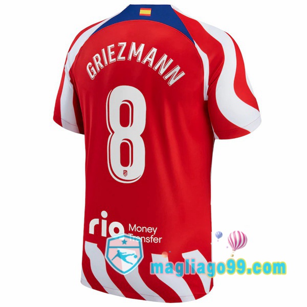 Magliago - Passione Maglie Thai Affidabili Basso Costo Online Shop | Maglia Atletico Madrid (Griezmann 8) Prima Rosso 2022/2023