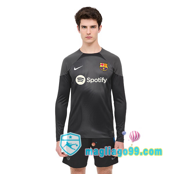 Magliago - Passione Maglie Thai Affidabili Basso Costo Online Shop | Maglia FC Barcellona Portiere Maniche Lunghe Nero 2022/2023