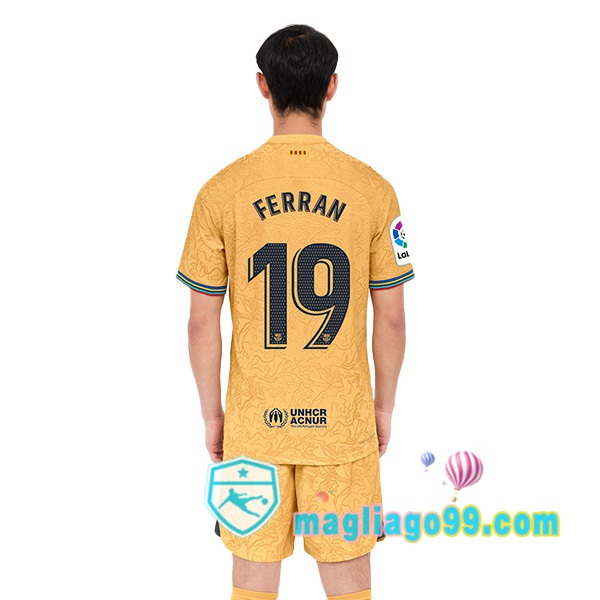 Magliago - Passione Maglie Thai Affidabili Basso Costo Online Shop | Maglia FC Barcellona (Ferran 19) Seconda Giallo 2022/2023