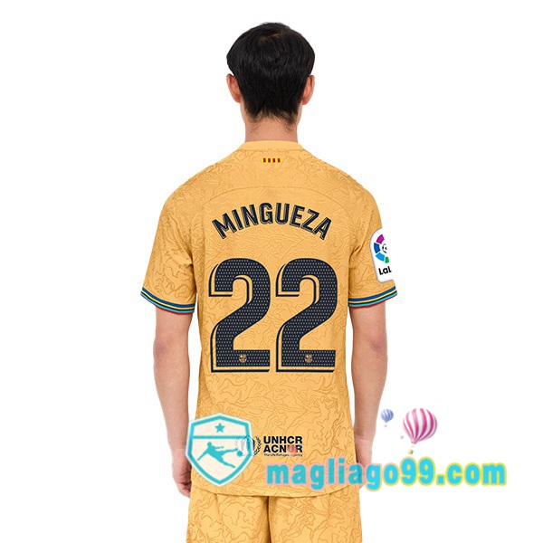 Magliago - Passione Maglie Thai Affidabili Basso Costo Online Shop | Maglia FC Barcellona (Mingueza 22) Seconda Giallo 2022/2023