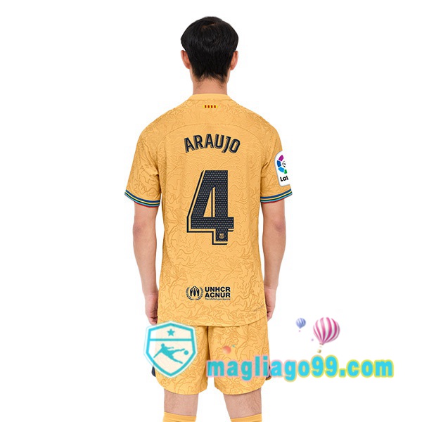 Magliago - Passione Maglie Thai Affidabili Basso Costo Online Shop | Maglia FC Barcellona (R. Araujo 4) Seconda Giallo 2022/2023