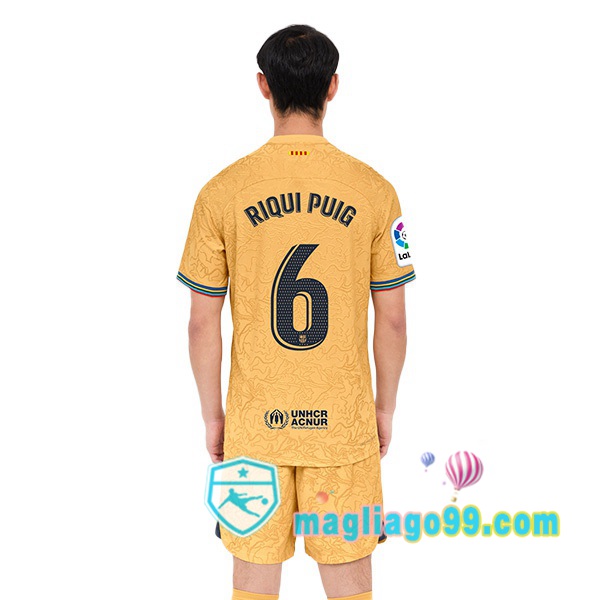 Magliago - Passione Maglie Thai Affidabili Basso Costo Online Shop | Maglia FC Barcellona (Riqui Puig 6) Seconda Giallo 2022/2023