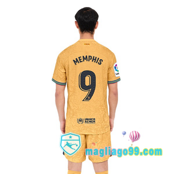 Magliago - Passione Maglie Thai Affidabili Basso Costo Online Shop | Maglia FC Barcellona (Memphis 9) Seconda Giallo 2022/2023
