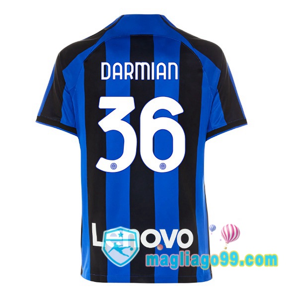 Magliago - Passione Maglie Thai Affidabili Basso Costo Online Shop | Maglia Inter Milan (DARMIAN 36) Prima Nero Blu 2022/2023